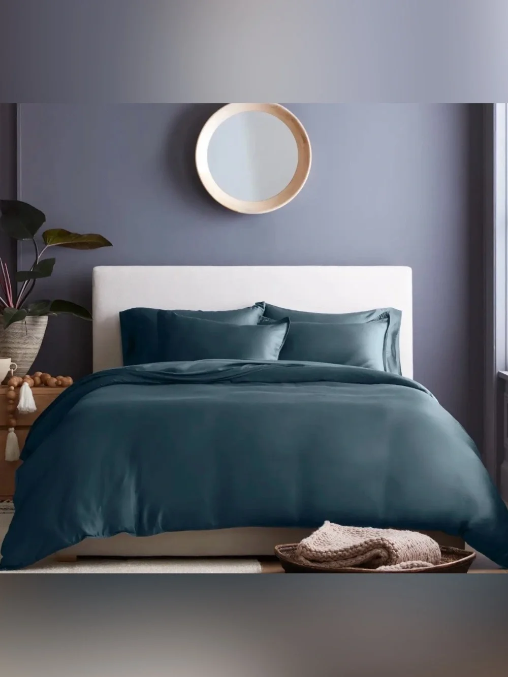 NEW Quince 3 Piece Bamboo Duvet Cover Set, King/Cal King (Nightfall)